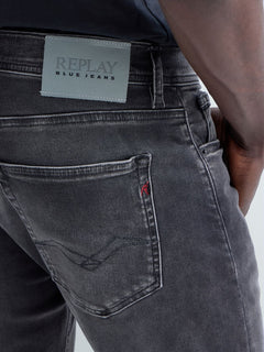 Replay Grover Straight Fit Jeans i Dark Grey mørkegrå – billede 7