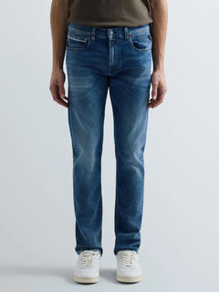 Replay Grover Straight Fit Jeans i Medium Blue mellemblå – billede 2