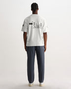 Wax London MILTON SS TEE DIVIDE DOODLE - ECRU / NAVY