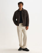 Wax London MOUNT REVERSIBLE OVERSHIRT BOBBLE WOOL - DUSTY BROWN