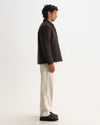 Wax London MOUNT REVERSIBLE OVERSHIRT BOBBLE WOOL - DUSTY BROWN