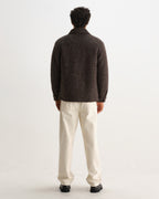 Wax London MOUNT REVERSIBLE OVERSHIRT BOBBLE WOOL - DUSTY BROWN