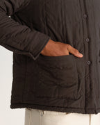 Wax London MOUNT REVERSIBLE OVERSHIRT BOBBLE WOOL - DUSTY BROWN