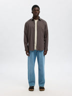 Selected Performance Stretch Slim Fit Skjorte - Morel/Mixed w. B