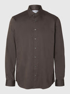 Selected Performance Stretch Slim Fit Skjorte - Morel/Mixed w. B