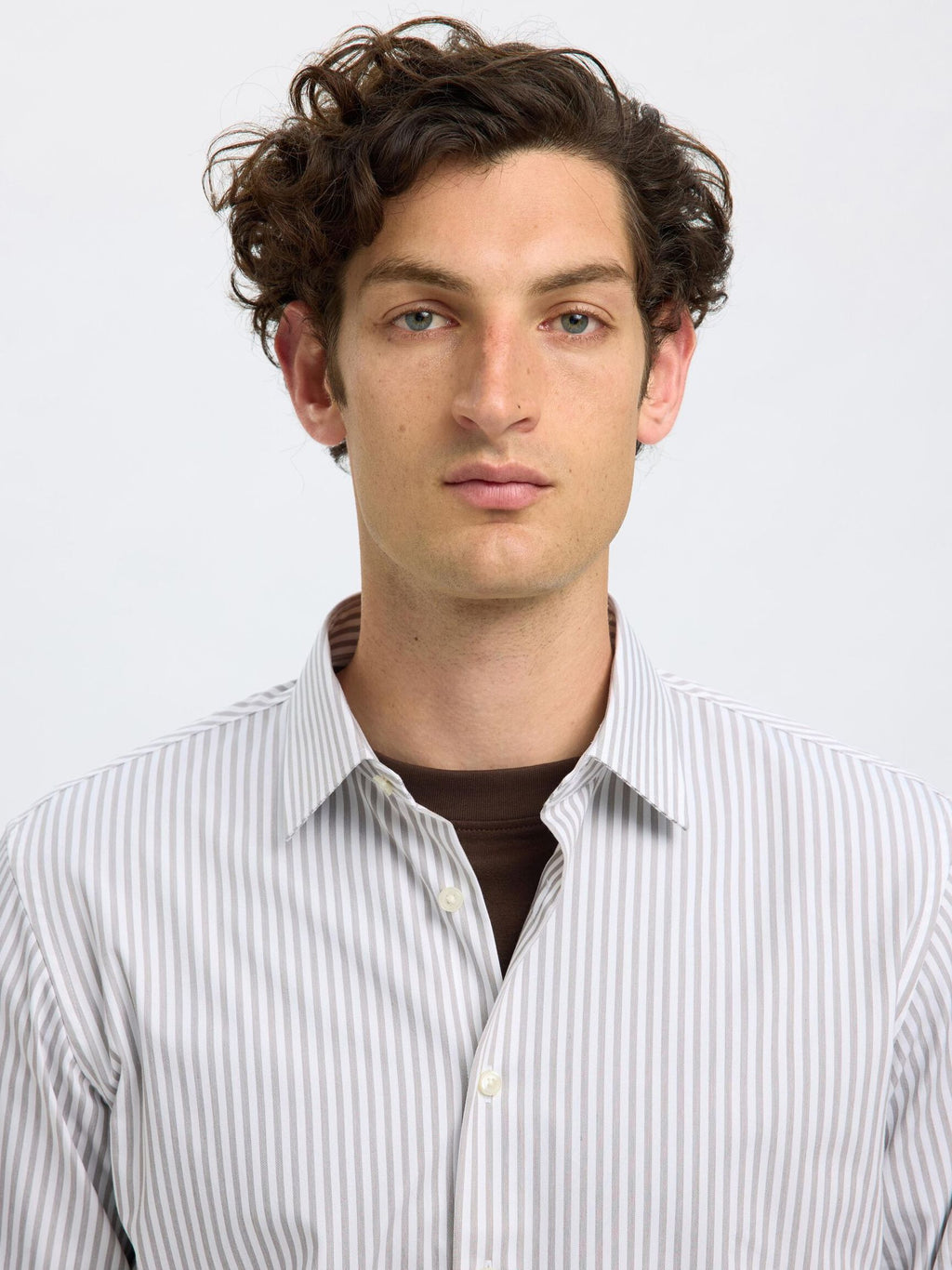 Selected Performance Stretch Slim Fit Skjorte - Bright White/Morel