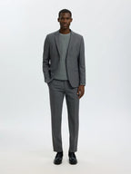 Selected SLIM WOOL BLEND TRS FLEX Dark Grey