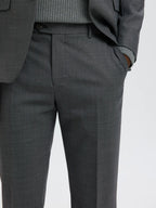Selected SLIM WOOL BLEND TRS FLEX Dark Grey