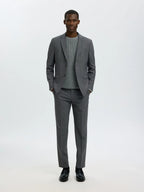 Selected SLIM WOOL BLEND TRS FLEX Dark Grey