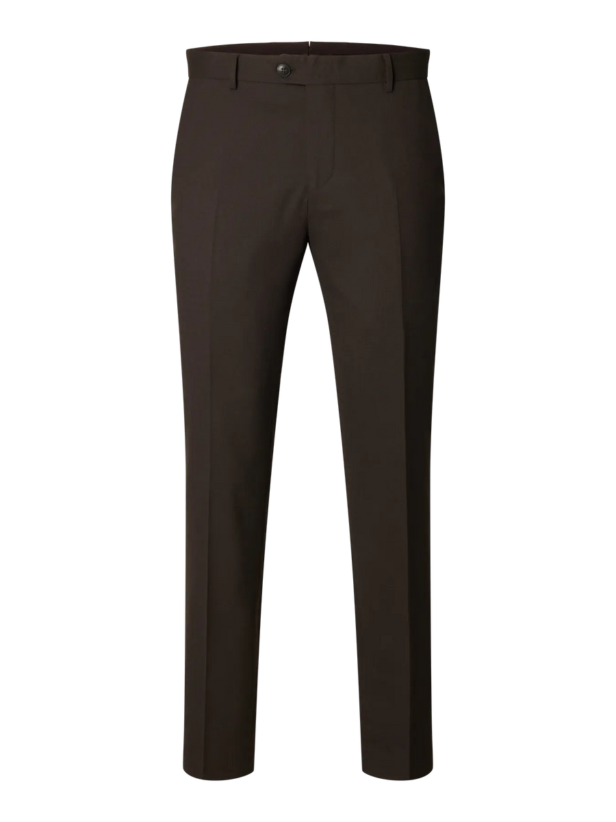 Selected Slim habitbukser i Delicioso brun – produktbillede