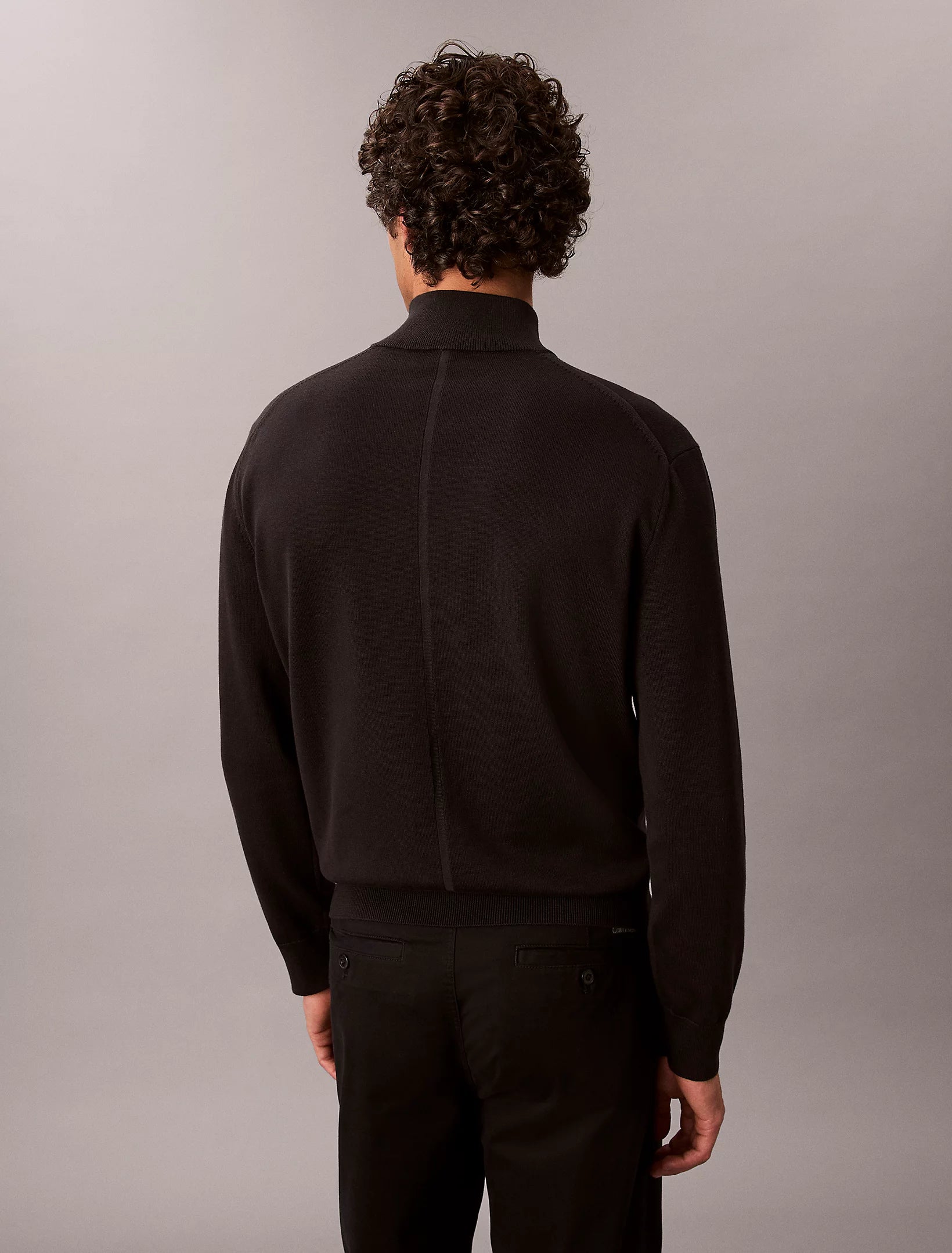 Calvin Klein Quarter Zip Jumper - Black