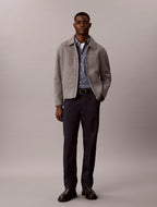 Calvin Klein Straight Pleated Satin Trousers -  Dark Sapphire