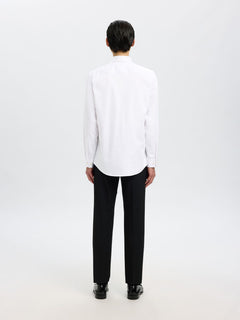 Selected Performance Stretch Slim Fit skjorte i hvid set bagfra