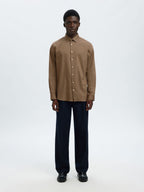 Selected Performance Stretch Slim Fit Skjorte - Chocolate Chip