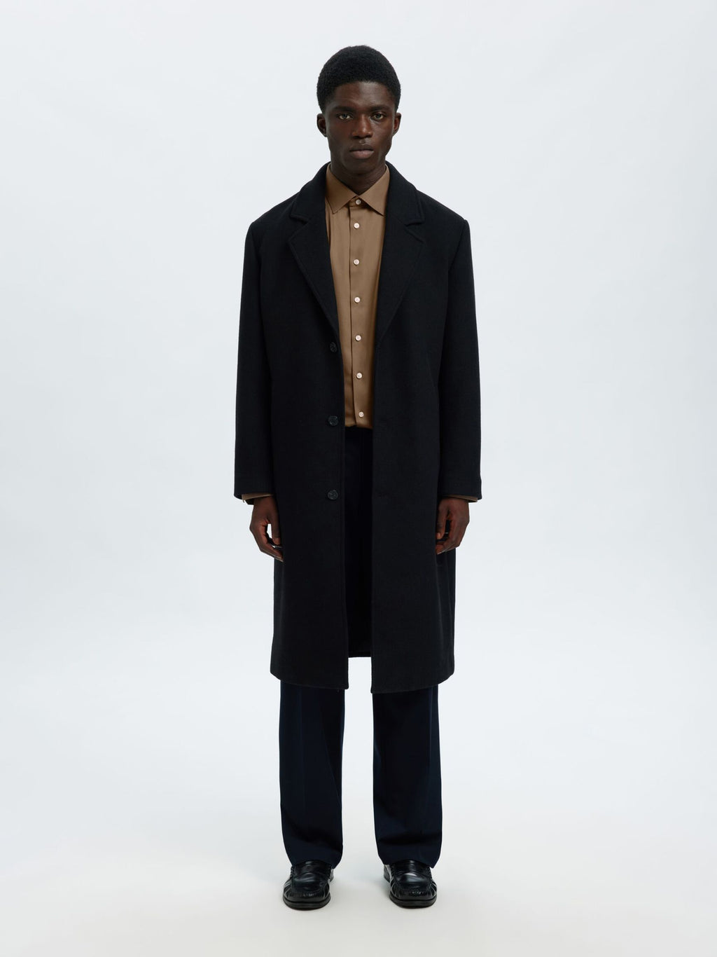 Selected Performance Stretch Slim Fit Skjorte - Chocolate Chip