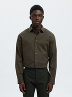 Selected Performance Stretch Slim Fit Skjorte - Forest Night