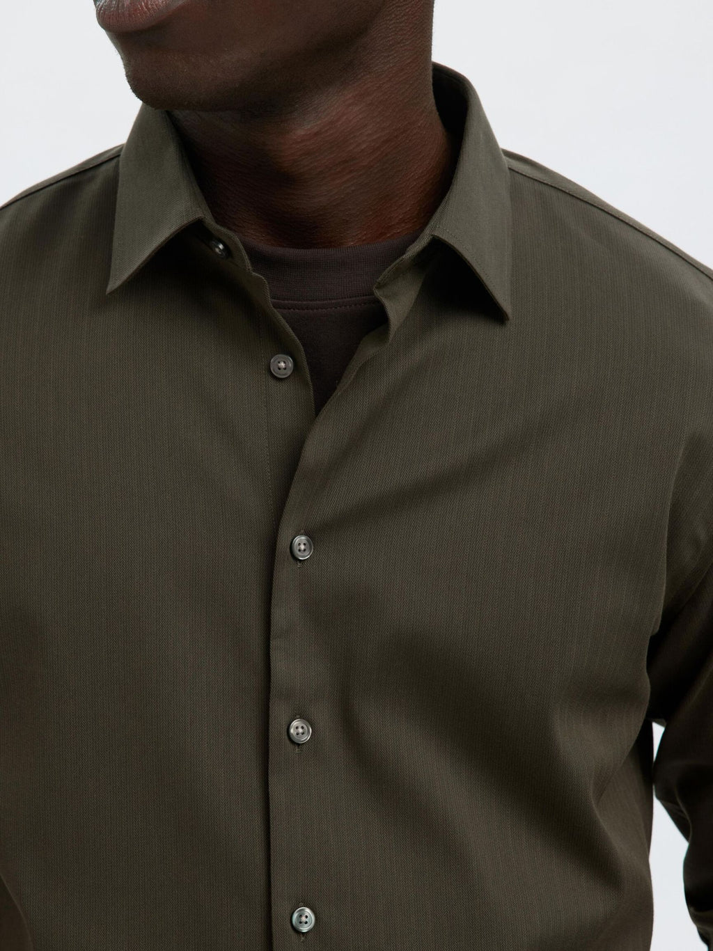 Selected Performance Stretch Slim Fit Skjorte - Forest Night