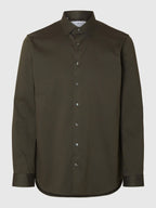 Selected Performance Stretch Slim Fit Skjorte - Forest Night