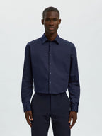 Selected Performance Stretch Slim Fit Skjorte - Sky Captain