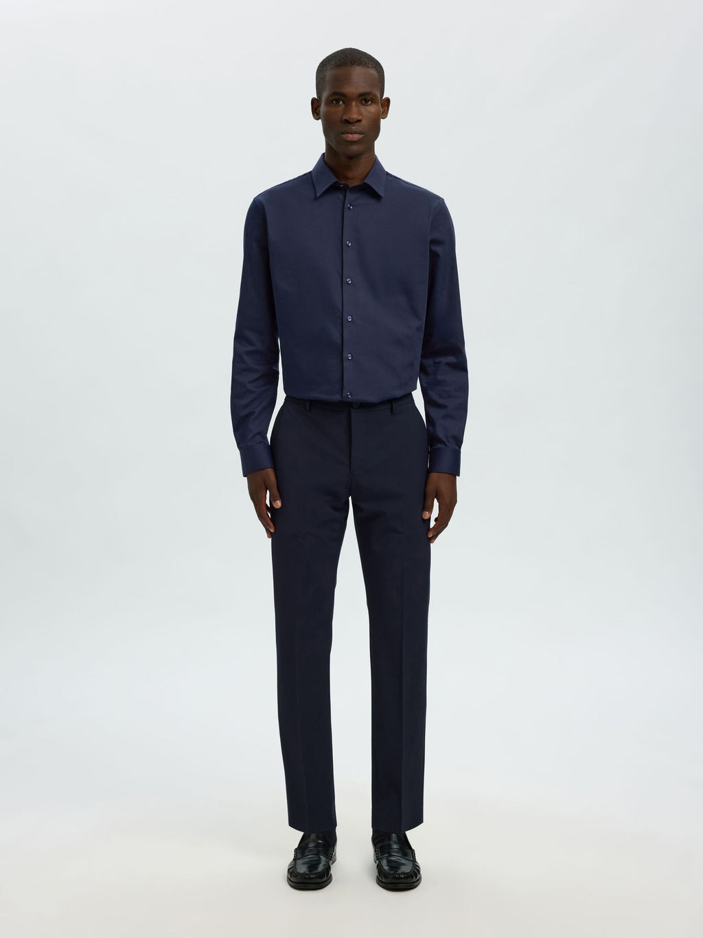 Selected Performance Stretch Slim Fit Skjorte - Sky Captain