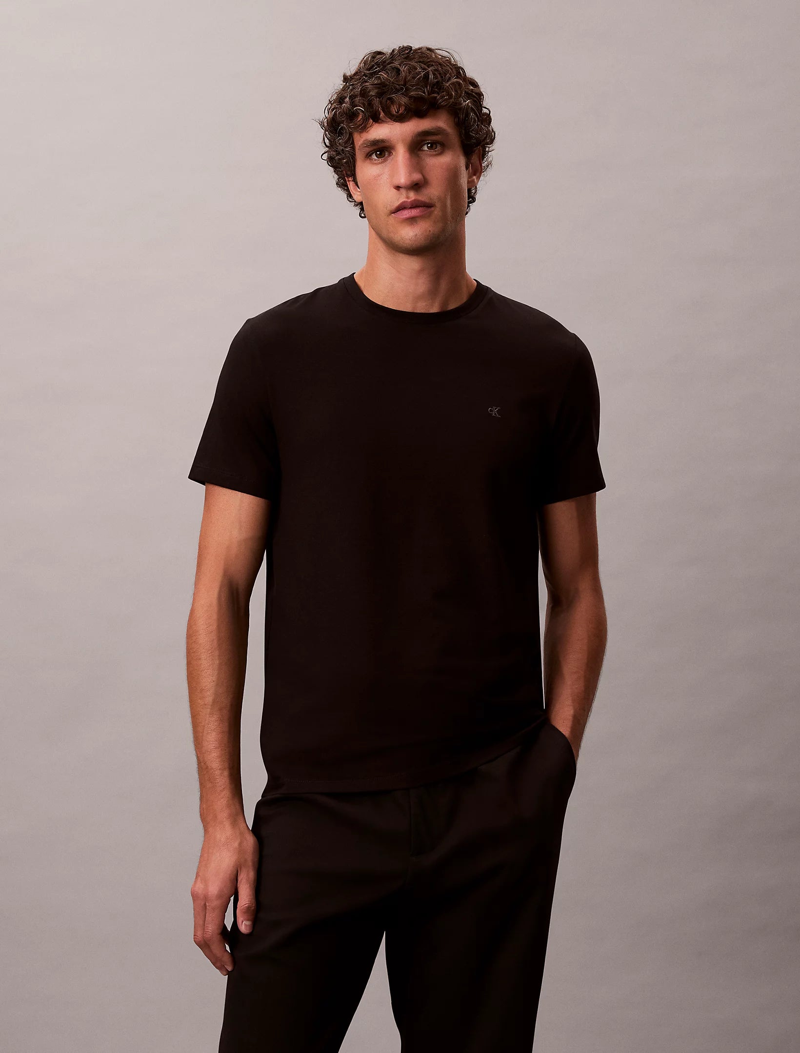 Calvin Klein STRETCH SLIM FIT T-SHIRT - Black