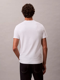 Calvin Klein Stretch Slim Fit T-shirt i Bright White hvid set bagfra