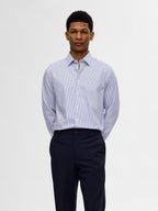 Selected Performance Stretch Slim Fit Skjorte - True Navy/Stripes