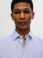Selected Performance Stretch Slim Fit Skjorte - True Navy/Stripes