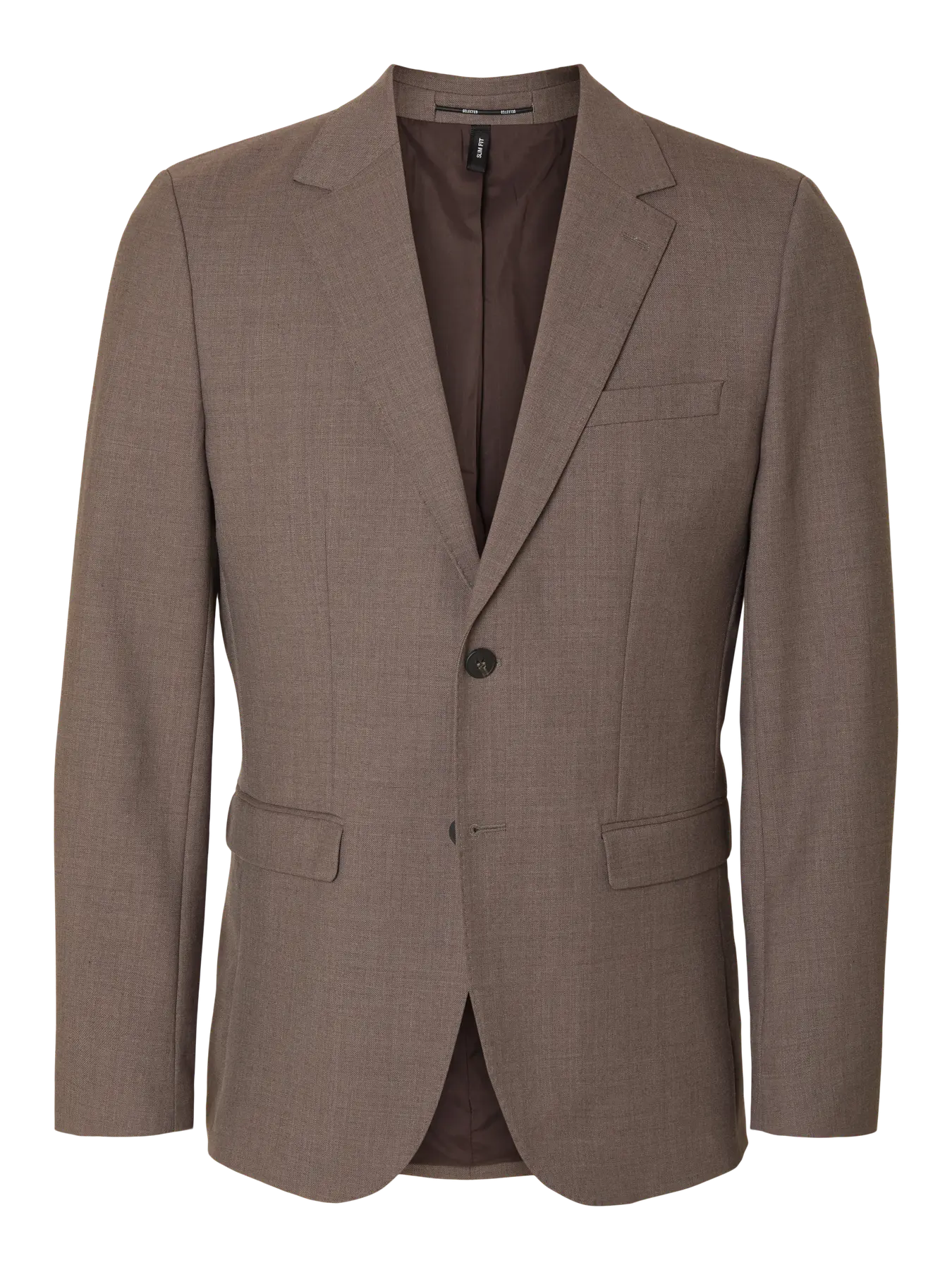 SELECTED SLIM-WOOL BLEND BLZ FLEX MOREL
