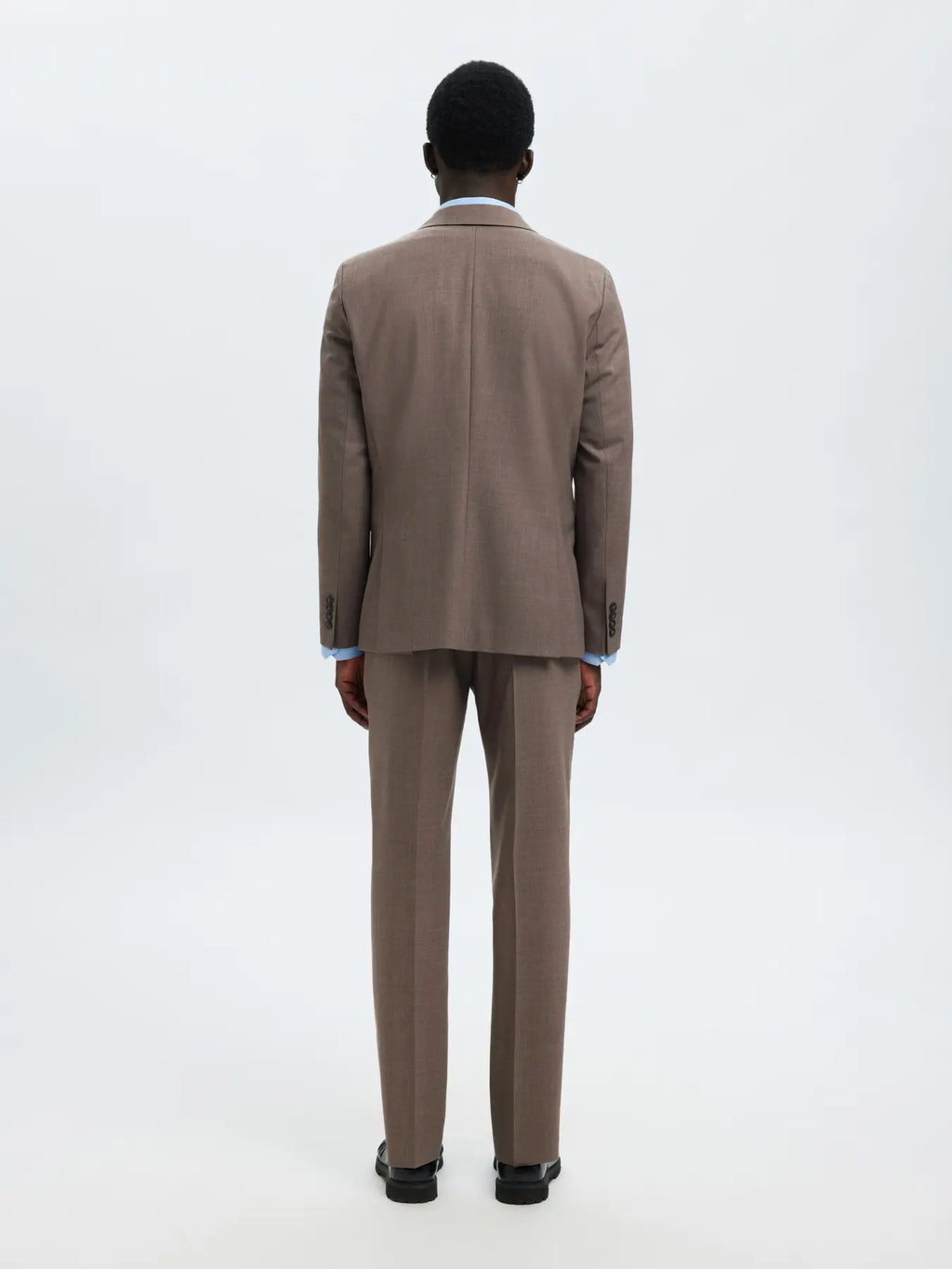 SELECTED SLIM-WOOL BLEND BLZ FLEX MOREL
