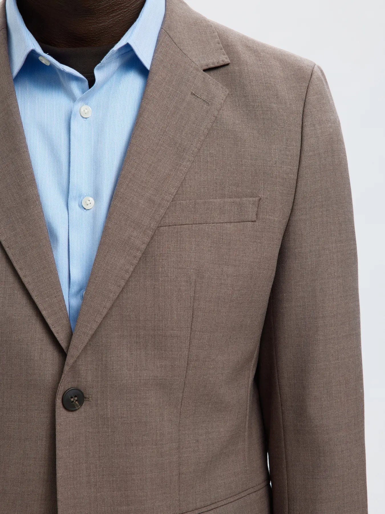 SELECTED SLIM-WOOL BLEND BLZ FLEX MOREL
