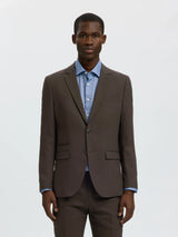 Selected Slim blazer i Delicioso brun – model set forfra