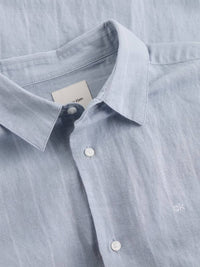 Calvin Klein LINEN COTTON STRIPE L/S SHIRT - Supermen.dk