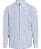 Calvin Klein LINEN COTTON STRIPE L/S SHIRT - Supermen.dk