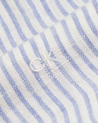 Calvin Klein LINEN STRIPE SLIM SHIRT Blue - Supermen.dk