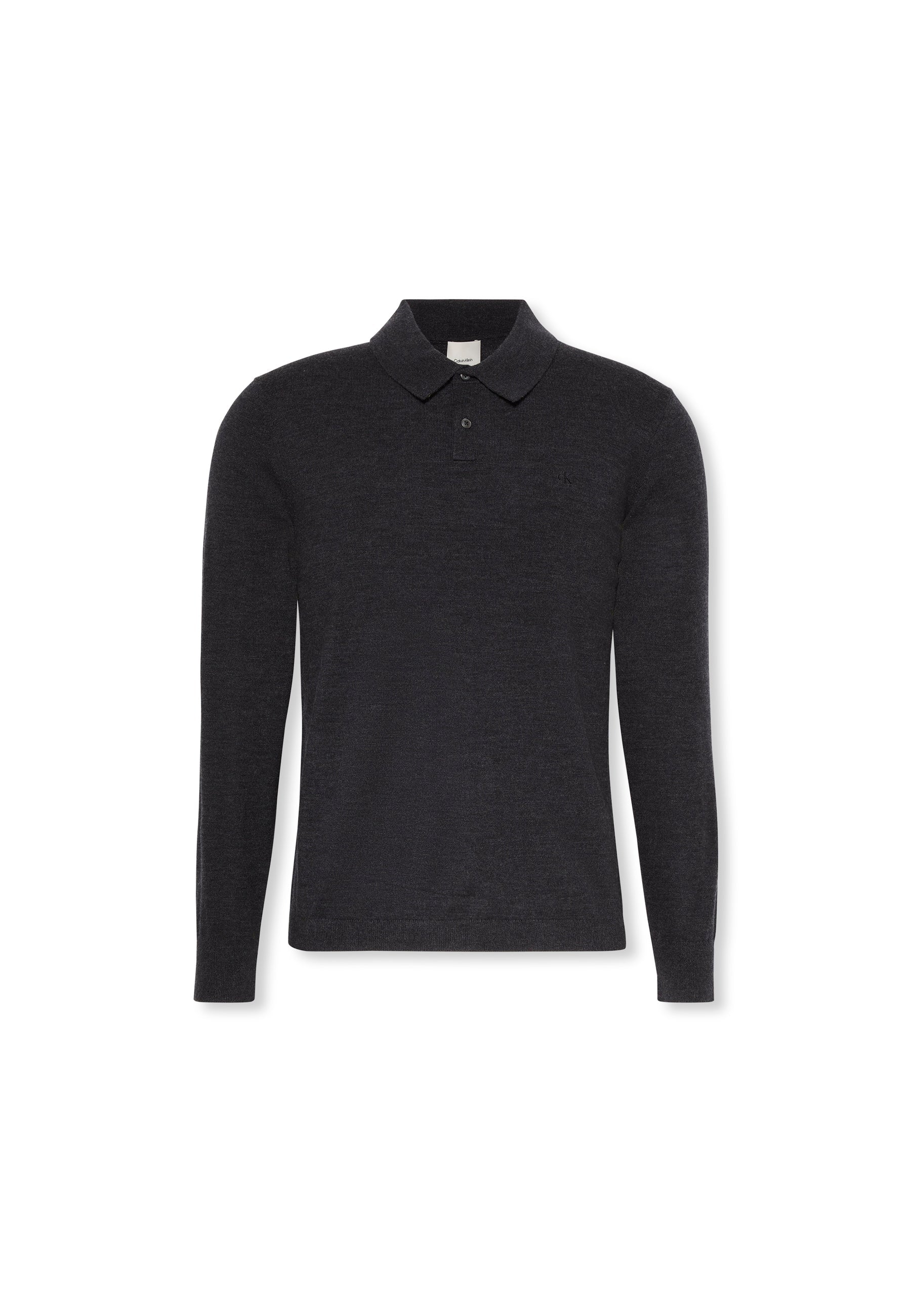 Calvin Klein LS 100% MERINO POLO - Supermen.dk