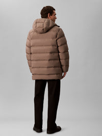 Calvin Klein LS BONDED CHNNLD LONG HOODED PUF - Supermen.dk