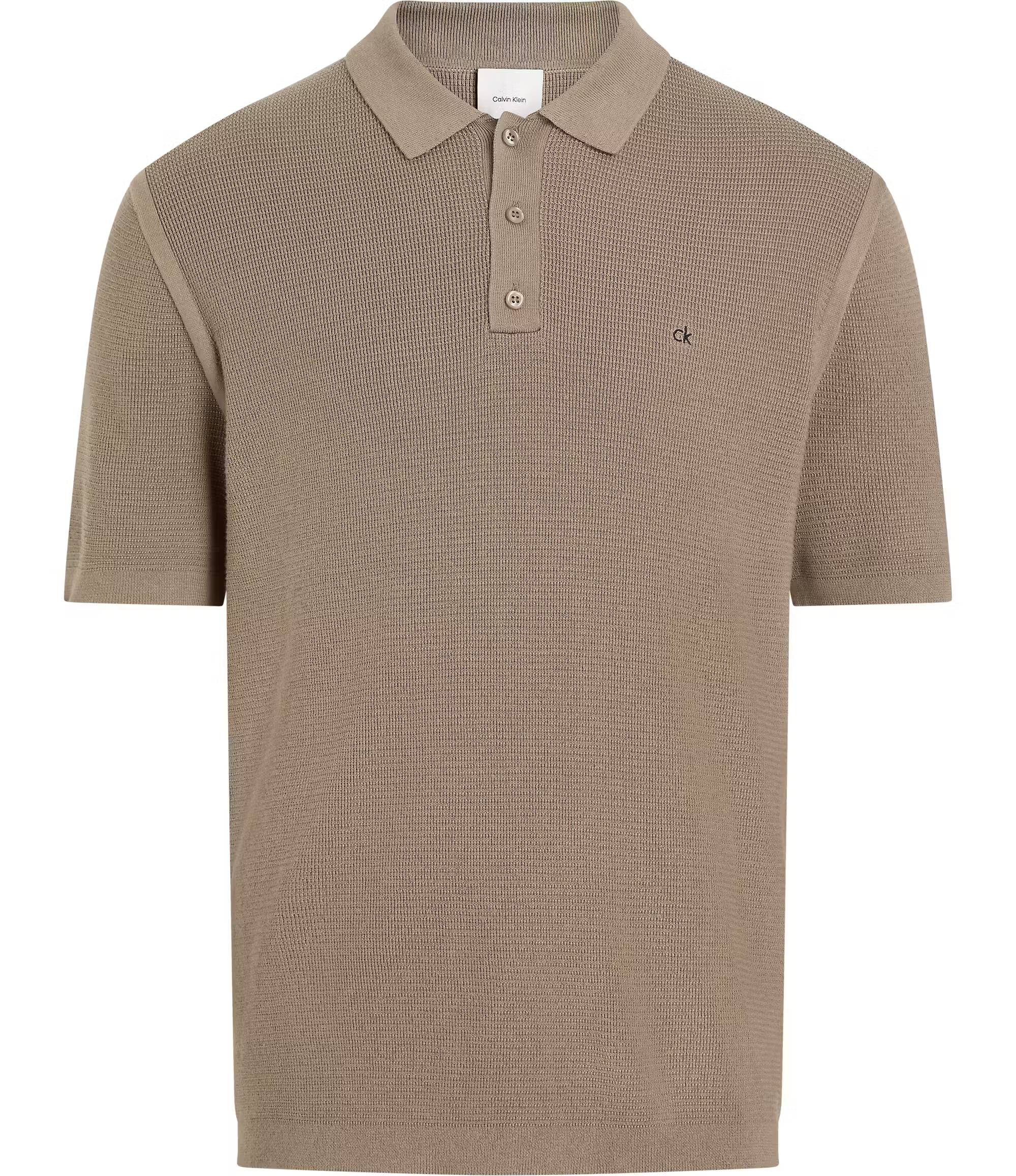 Calvin Klein MICRO WAFFLE POLO S/S - Supermen.dk