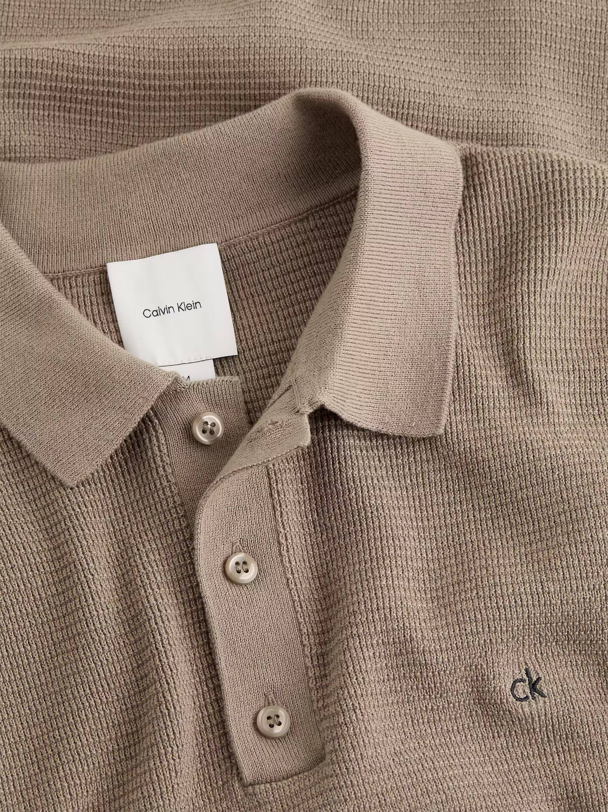 Calvin Klein MICRO WAFFLE POLO S/S - Supermen.dk