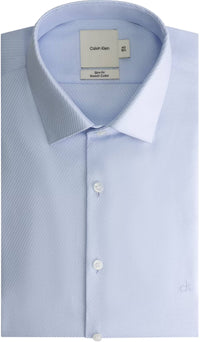 Calvin Klein NON IRON STRUCTURE SLIM SHIRT Blue - Supermen.dk