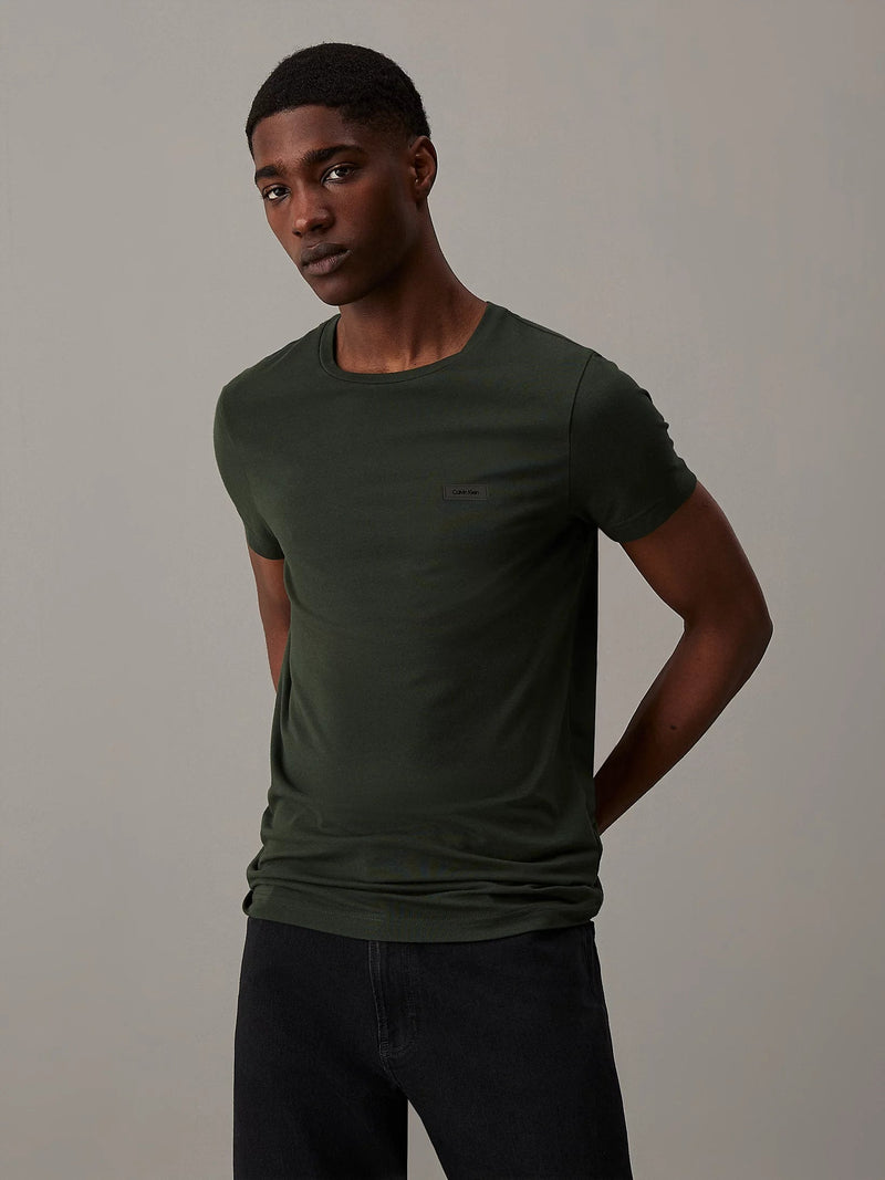 Calvin Klein STRETCH SLIM FIT T - SHIRT Midnight forest - Supermen.dk