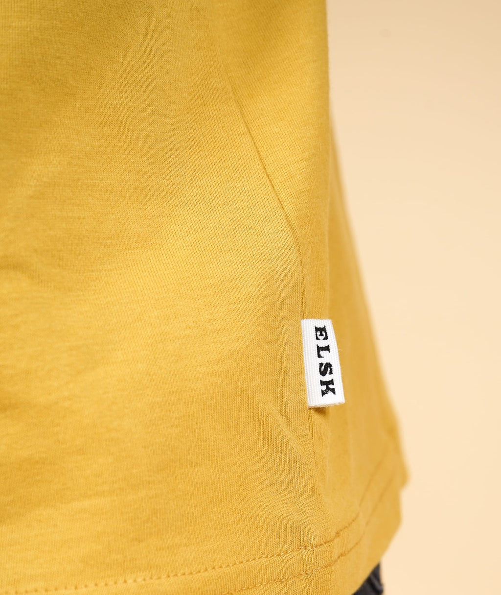ELSK EARTH KARMA BRUSHED T-SHIRT HONEY YELLOW