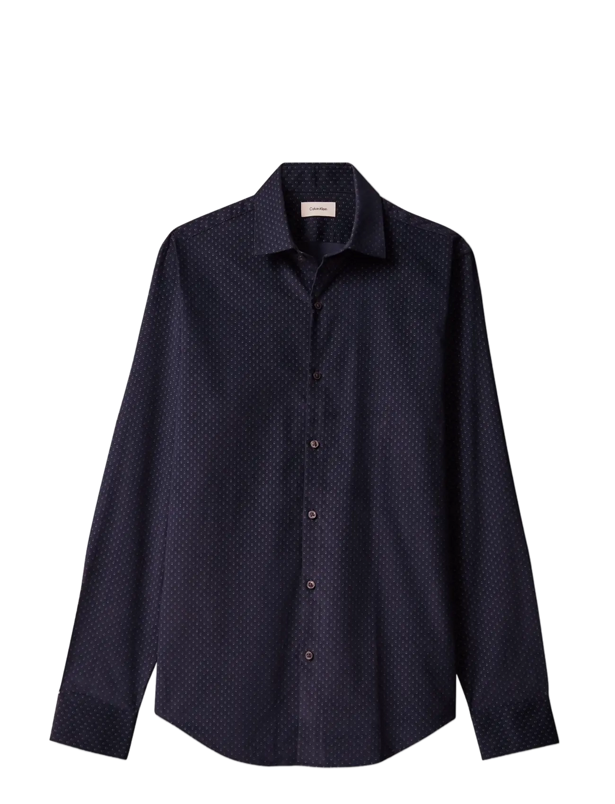 Calvin Klein Slim fløjlsskjorte med print i navy – produktbillede