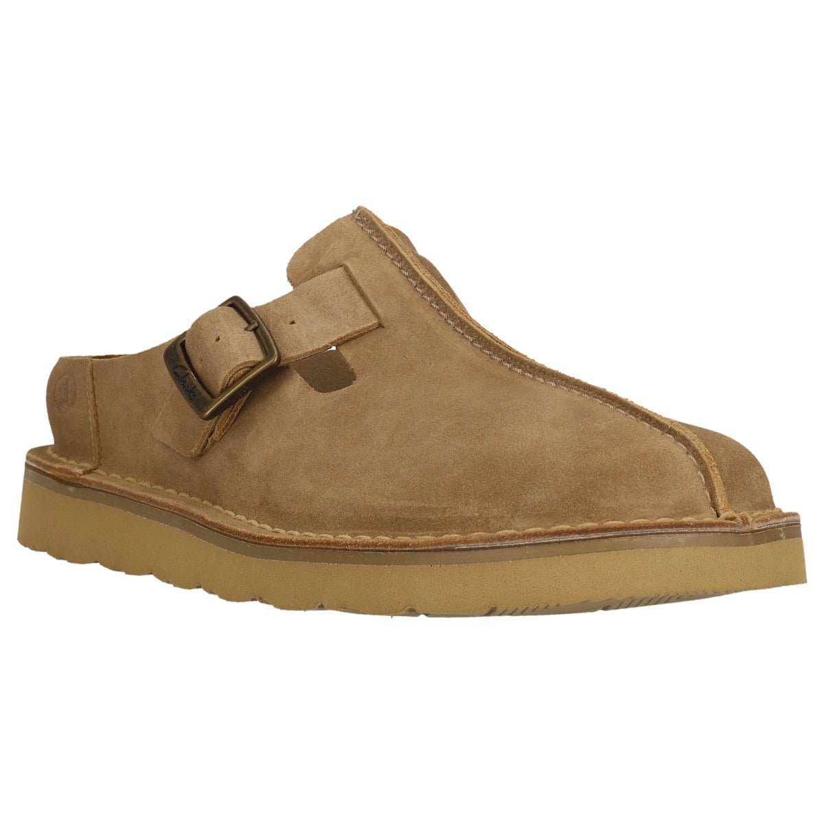 Clarks Solsbury Mule Dark Sand Suede - Supermen.dk