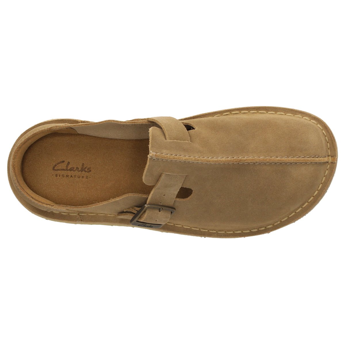 Clarks Solsbury Mule Dark Sand Suede - Supermen.dk