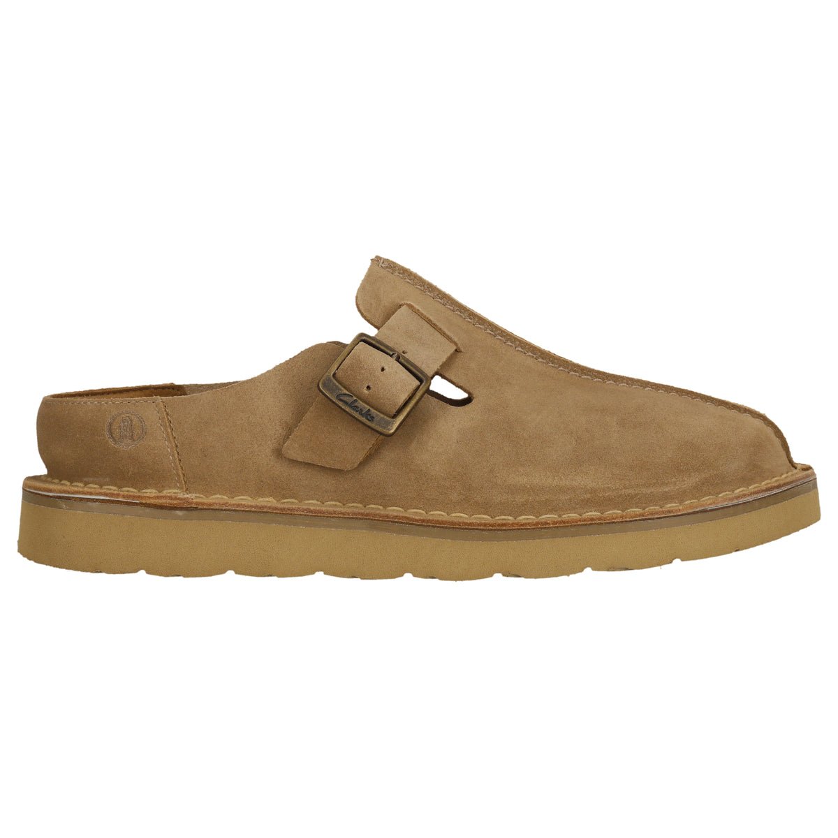 Clarks Solsbury Mule Dark Sand Suede - Supermen.dk