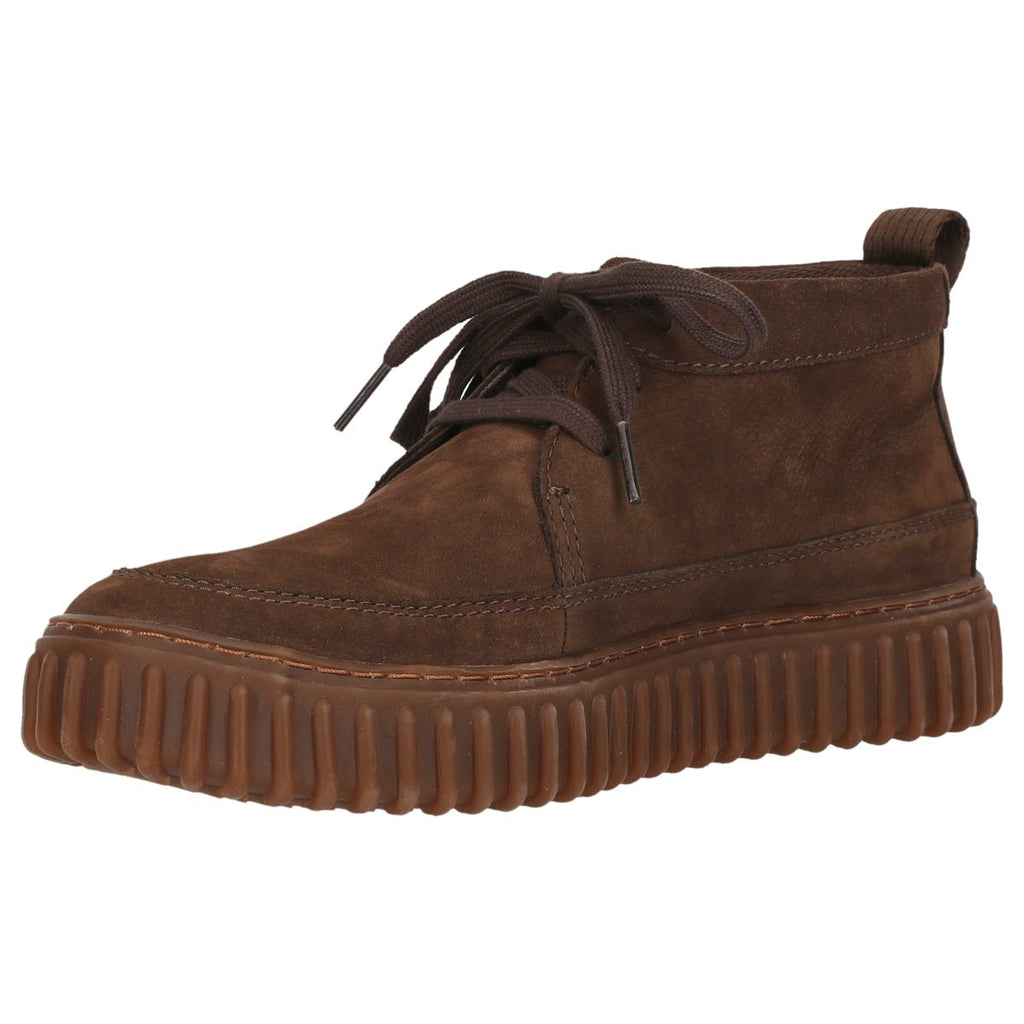 Clarks Torhill Lace Hi Dark Brown Nubuck - Supermen.dk