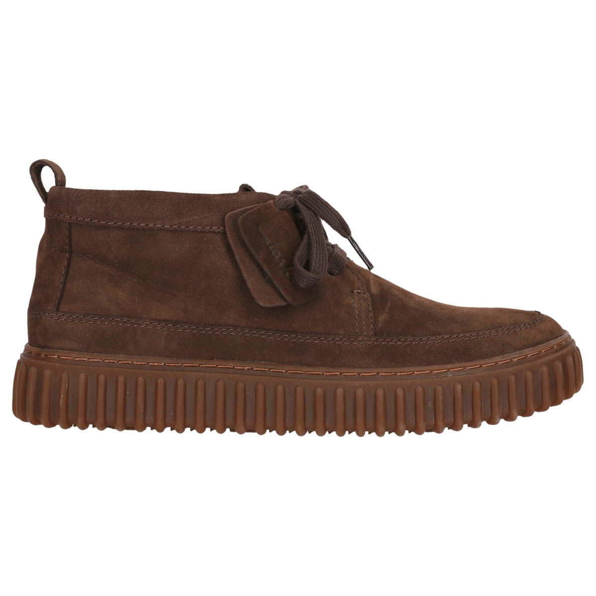 Clarks Torhill Lace Hi Dark Brown Nubuck - Supermen.dk