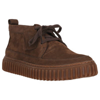Clarks Torhill Lace Hi Dark Brown Nubuck - Supermen.dk