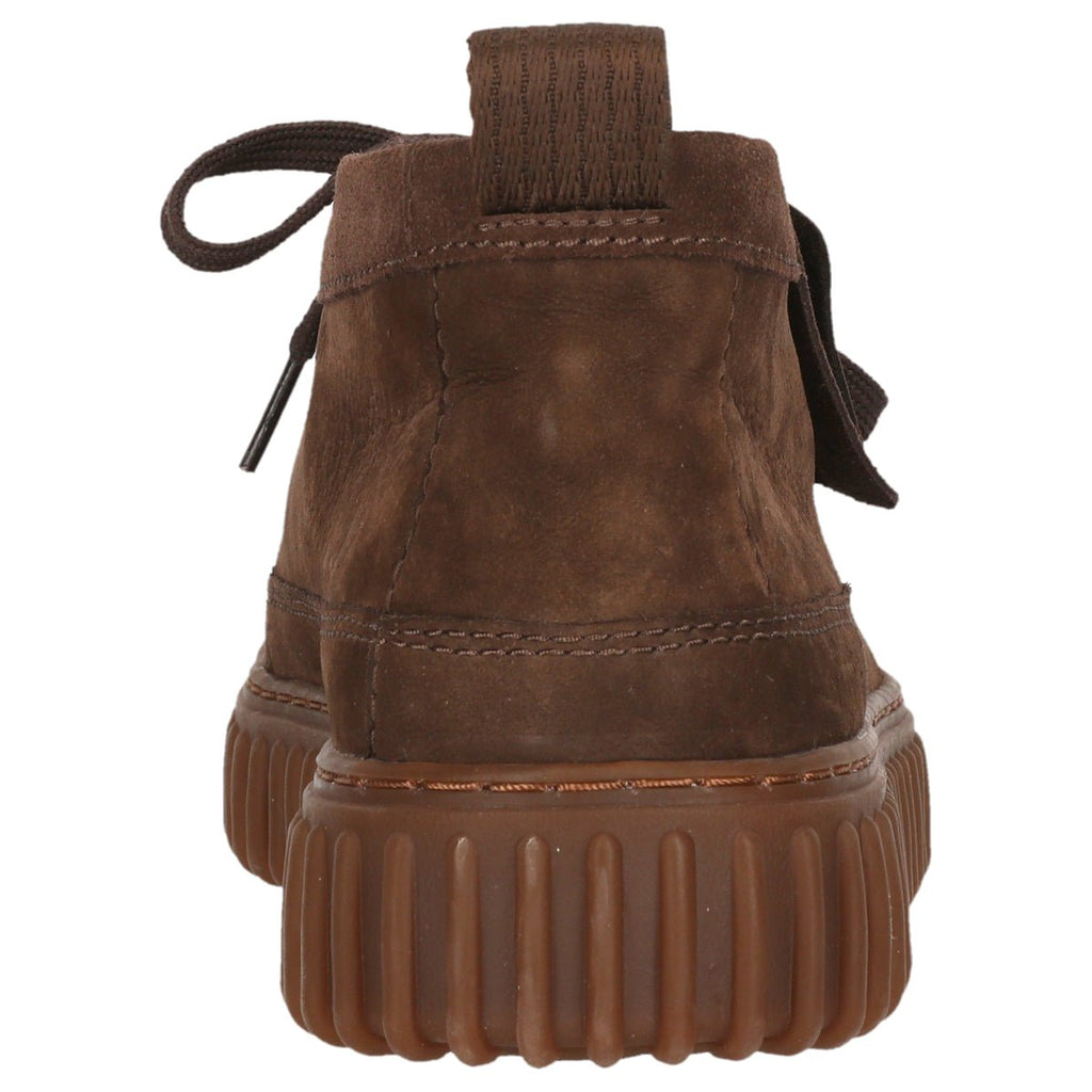 Clarks Torhill Lace Hi Dark Brown Nubuck - Supermen.dk
